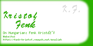 kristof fenk business card